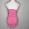 Hello Molly Pink Ruched Mini Dress Pink Size 8 AU