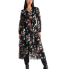 Tokito Black & Pink Floral Maxi Dress 6 AU