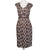 David Lawrence Animal Print Belted Sheath Dress Beige Size 8 AU
