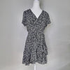 Forever New black and white floral print dress. Side 8