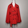Savannah Red Double-Breasted Trench Coat Approx AU Red 14