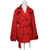 Savannah Red Double-Breasted Trench Coat Red 14 AU