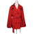 Savannah Red Double-Breasted Trench Coat Red 14 AU