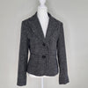 Sunny Girl Black White Textured Wool Blend Blazer Size 12