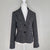 Sunny Girl Black White Textured Wool Blend Blazer Size 12