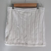 White Mini Skirt with Ribbed Crochet Texture Size Small