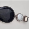 925 Sterling Silver Black onyx White mother of included.