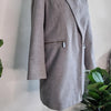 Topshop Chic grey coat effortlessly stylish with silver 8