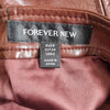 Forever New Chocolate Brown Faux Leather Mini Skirt Brown Size 6 AU