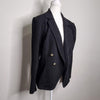Jane Lamerton Black Textured Blazer with Gold Crest 14 AU