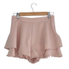 ZARA Basic Collection Layered Ruffle Shorts Pink Size 8 AU