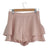 ZARA Basic Collection Layered Ruffle Shorts Pink Size 8 AU