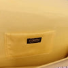 Colette Yellow Beige Snakeskin Clutch with Silver Trim