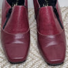 Rare Vintage Laura Benini Burgundy Leather Heels 7 AU
