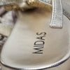 Midas Gold Glitter Embellished Sandals Gold Size 42