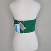 Valleygirl Green Faux Leather Corset Top Green Size 10