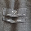 Cue Charcoal Grey Tailored Skirt Grey Size 12 AU