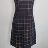 Cue Black Check Sleeveless High Neck A-Line Dress 6 AU
