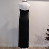 Kitty Kat Black Maxi Dress with Silver Beaded Neckline Size 8 AU
