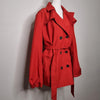 Savannah Red Double-Breasted Trench Coat Approx AU Red 14