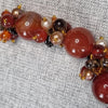 Carnelian &amp; Garnet Gemstone Beaded Necklace
