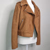 Dotti Tan Faux Suede Moto Jacket Tan Size AU 12