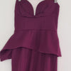 Sheike Strapless Peplum Midi Dress – Plum – Size 10