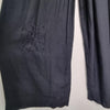 Festival Black Wide-Leg Pants with Beaded Butterfly – One Size