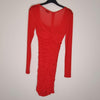 That's So Fetch Red mesh long sleeve bodycon dress 8AU