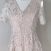 Temt cream lace romper playsuit with tie at back of neck. 10