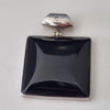 Sterling Silver Black Onyx Square Pendant 15g Elegant and