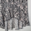 Decjuba Black & White Leopard Print Midi Skirt Size Small
