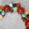Multi-coloured beaded bracelet with red womensjewellery