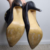 James West Rare Black Leather Slouch Knee-High Boots Made in Spain AU/UK 6.5