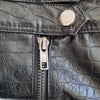 Croc Pocket Detail Black Faux Leather by Missguided- Mini Skirt Size 8 AU