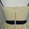 Bardot Yellow Lace Tiered Mini Dress Size 8 AU