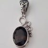 A Sterling Silver 925 Pendant With Natural Faceted Silver