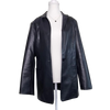 Luck And Trouble Black Faux Leather Blazer Black Size 6 AU