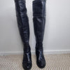 Laura Bellariva Italian Leather Over the Knee Boots Black – Size 37 AU 6.5 – RRP $600
