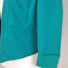 Jacqui E Teal Cropped Open Front Blazer Green Size 10
