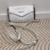 Liu Jo Silver Crossbody Wallet on Chain Metallic Faux Silver