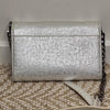 Liu Jo Silver Crossbody Wallet on Chain Metallic Faux Silver