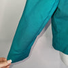 Jacqui E Teal Cropped Open Front Blazer Green Size 14