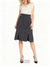 CELINE Paris Wool Cashmere Skirt Grey with Gold Chain, Size 8–10 AU
