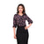 Portmans Floral Blouse Top Black And Pink Size 8 AU