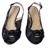 Elegant Osvaldo Black Martini Slingback Heels Leather - Made in Italy 6 AU