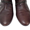 Nine West Brown Leather Ankle Boots Size 8 – Wedge Heel Zip Detail