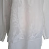 Blue Illusion White Floral Textured Tunic Blouse Top – Size XL
