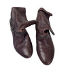 Nine West Brown Leather Ankle Boots Size 8 – Wedge Heel Zip Detail