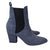 I Love Billy Blue Microsuede Ankle Boots Block Heel Pointed Toe Size 39 AU 8